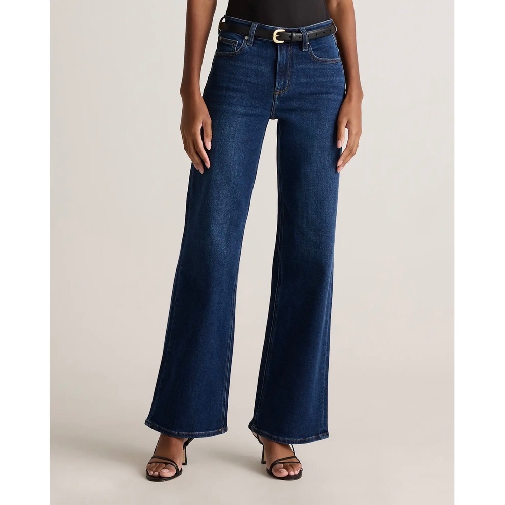 Quince NWT Bella Stretch Wide Leg Jeans Midnight Blue 29 x 30
